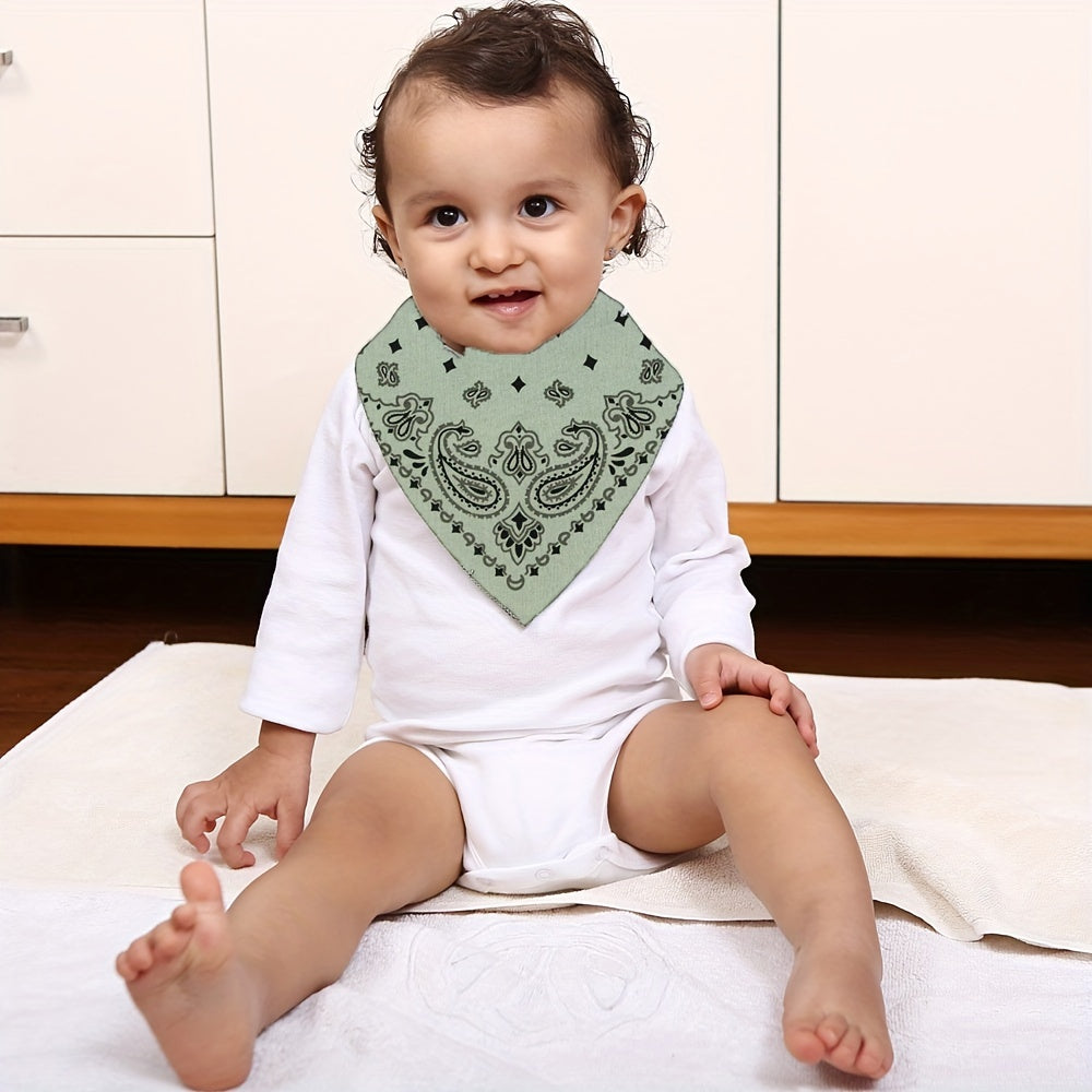 Baby Bibs Set of 3 for Boys and Girls Organic Cotton Adjustable Snaps Drooling Teething Baby Shower Gift