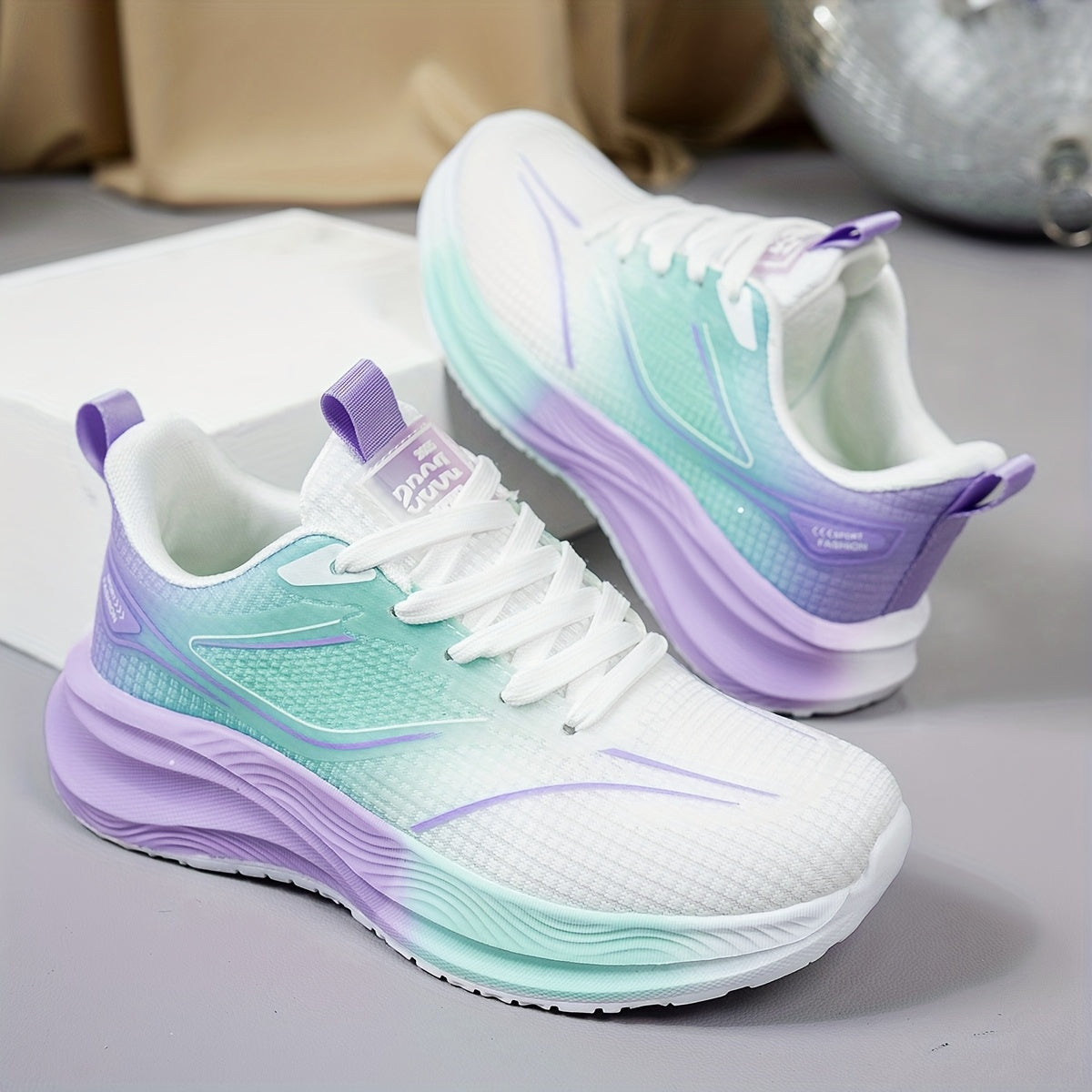 Unisex Breathable Mesh Running Shoes Soft EVA Cushioning All-Season Sport Sneakers