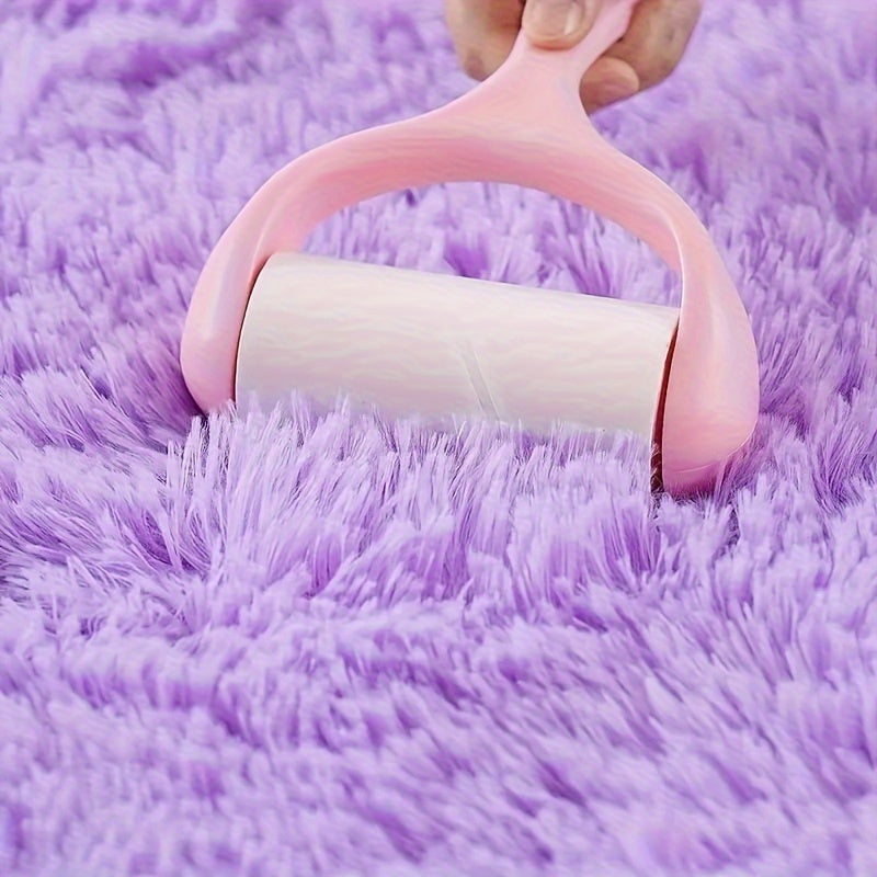 Purple Shag Area Rug Non-Slip Soft Easy to Maintain for Living Room Bedroom