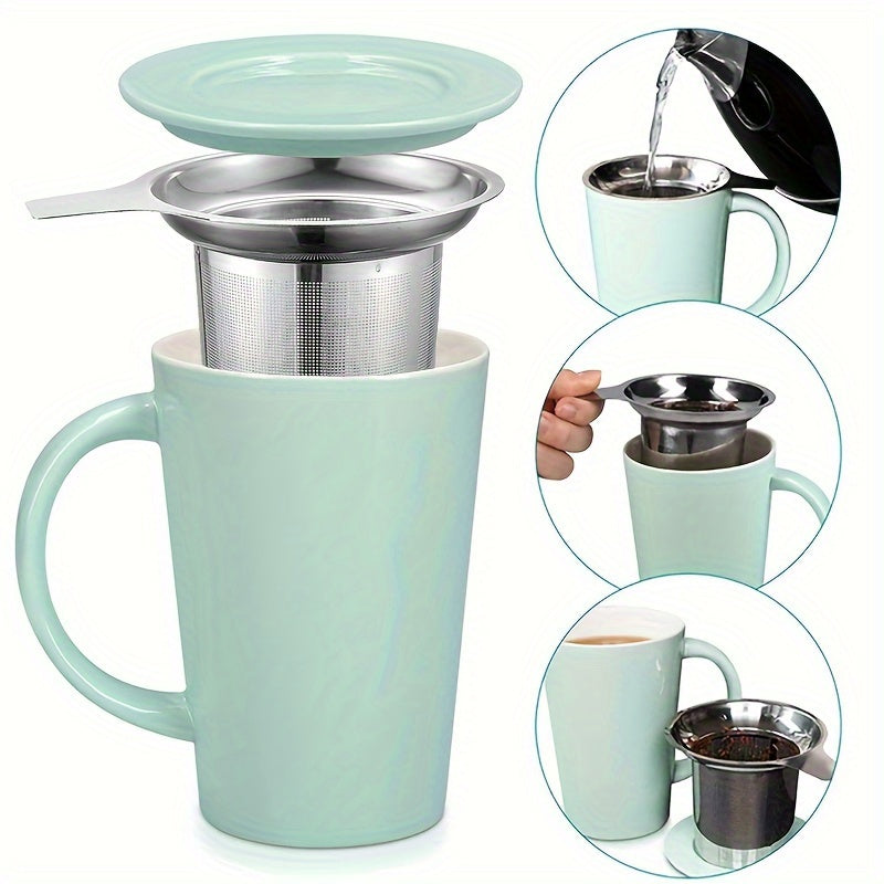 Filtro de malla para infusor de té de acero inoxidable 304, duradero y fácil de usar