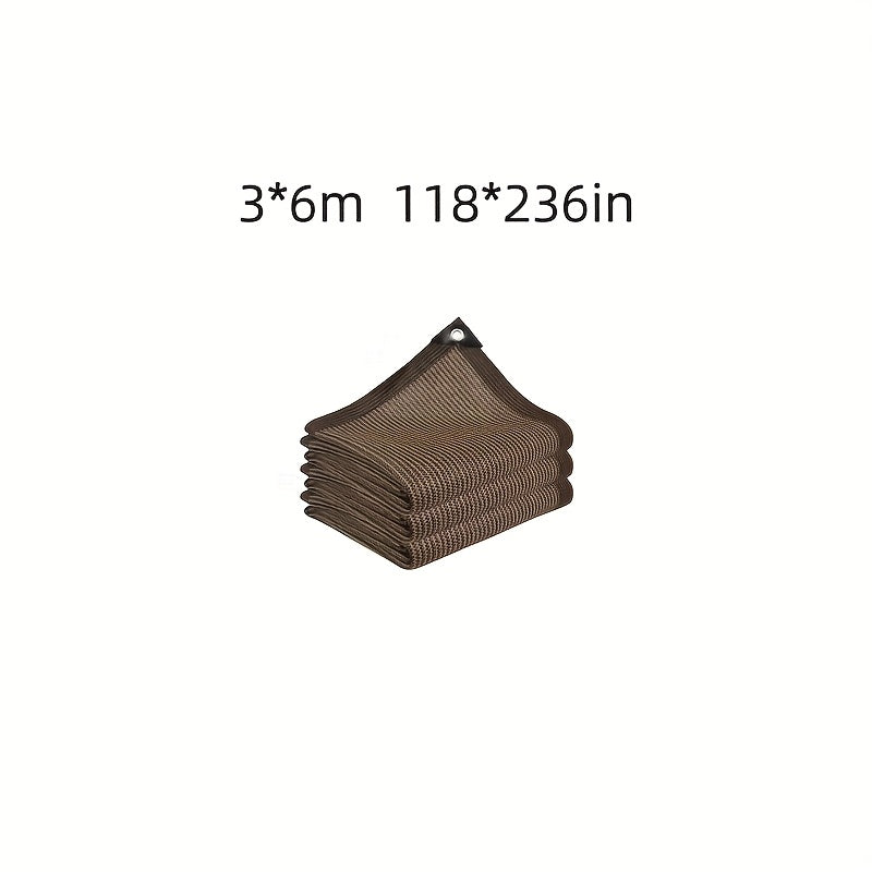 Brown HDPE Square Shade Sail 95 Sun Block UV Heat Resistant Outdoor Cover