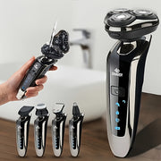 Men's Electric Shaver Set 5-in-1 Rechargeable Trimmer and Cleaning Brush