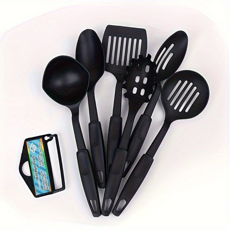 Juego de 6 utensilios de cocina herramientas de cocina espátula cuchara cucharón cucharas ranuradas