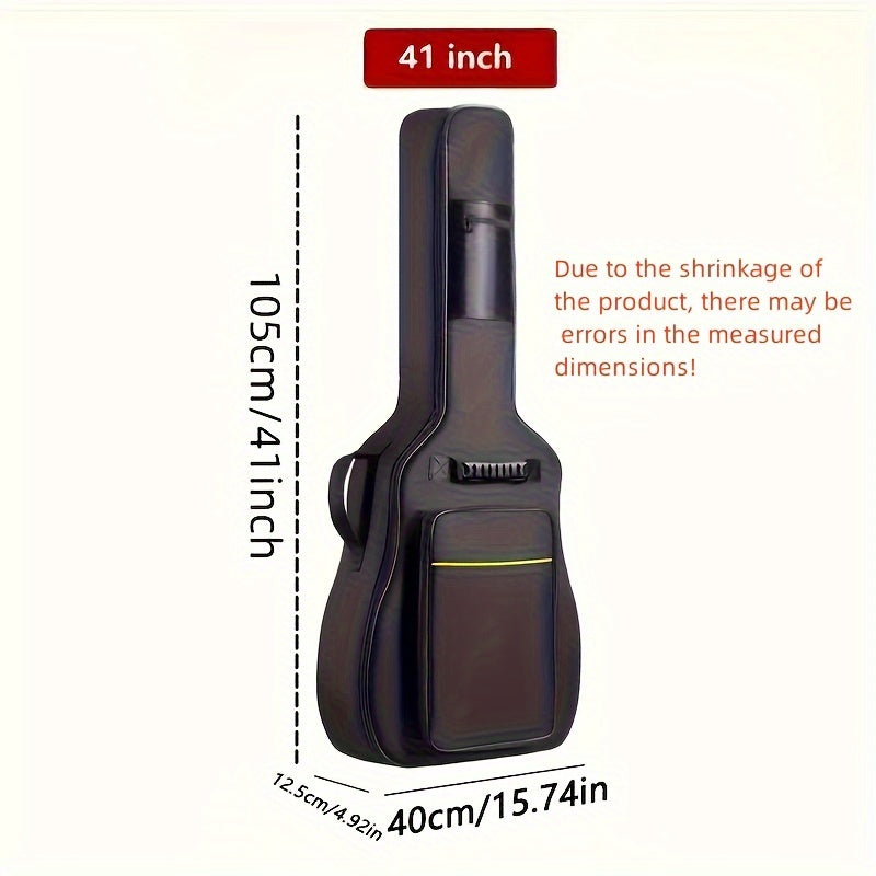 Estuche de guitarra de tela Oxford negra para guitarras acústicas y clásicas con acolchado grueso