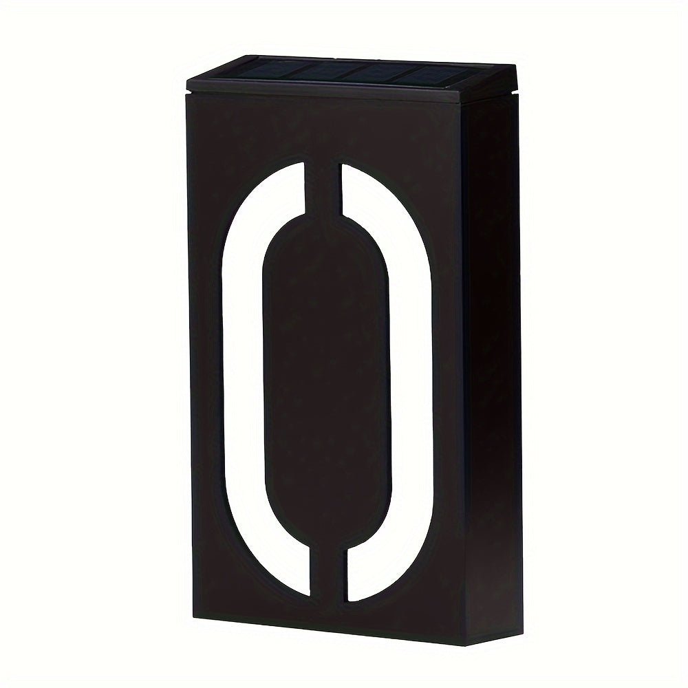 Luz de número de casa solar LED para exteriores, a prueba de agua, señal de dirección, iluminador de pared para jardín y patio