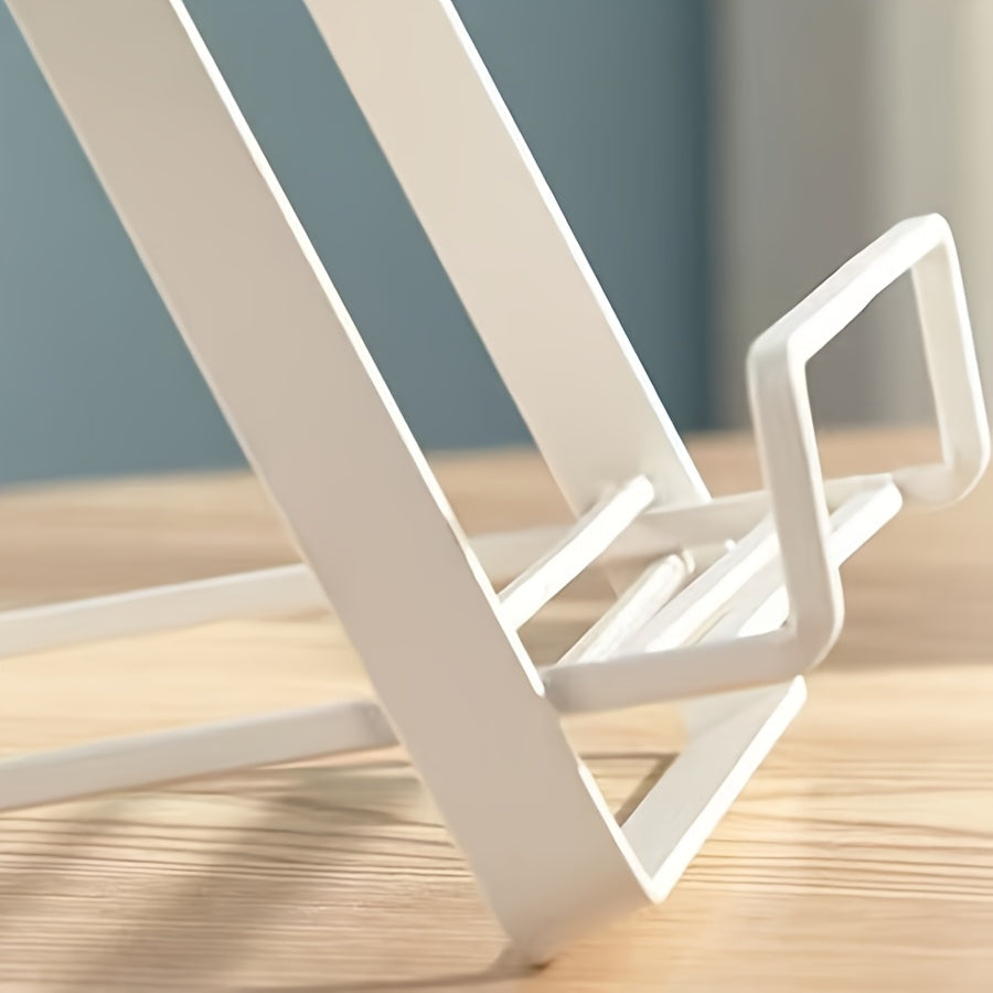 Soporte portátil de metal para teléfono y tableta, plegable, ajustable para cocinar y leer