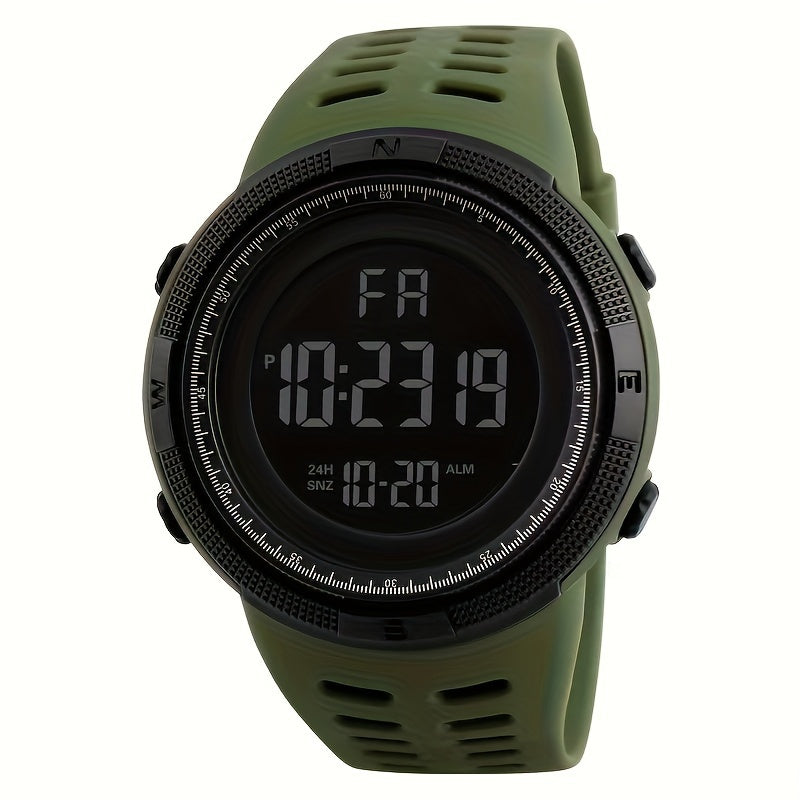 Men's Outdoor Sports Watch with Luminous Display and Multiple Functions