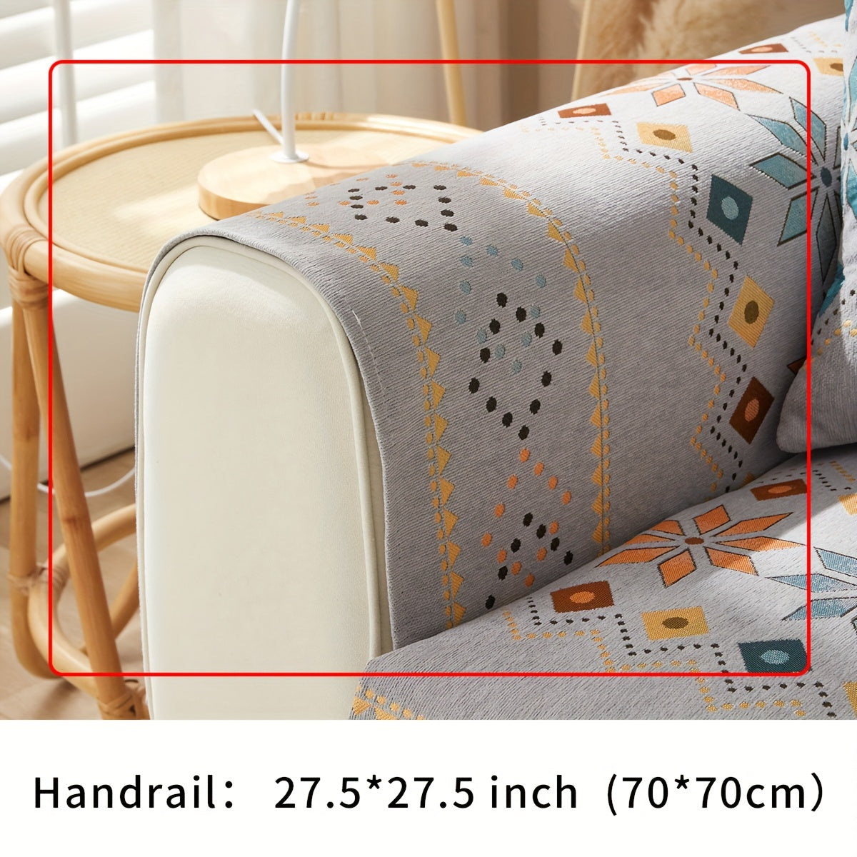 Chenille Sofa Slipcover Protects Furniture for Home and Office Decor