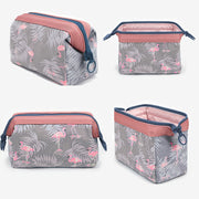 Unisex Polyester Zipper Cosmetic Bag for Travel Makeup and Organizer Blue