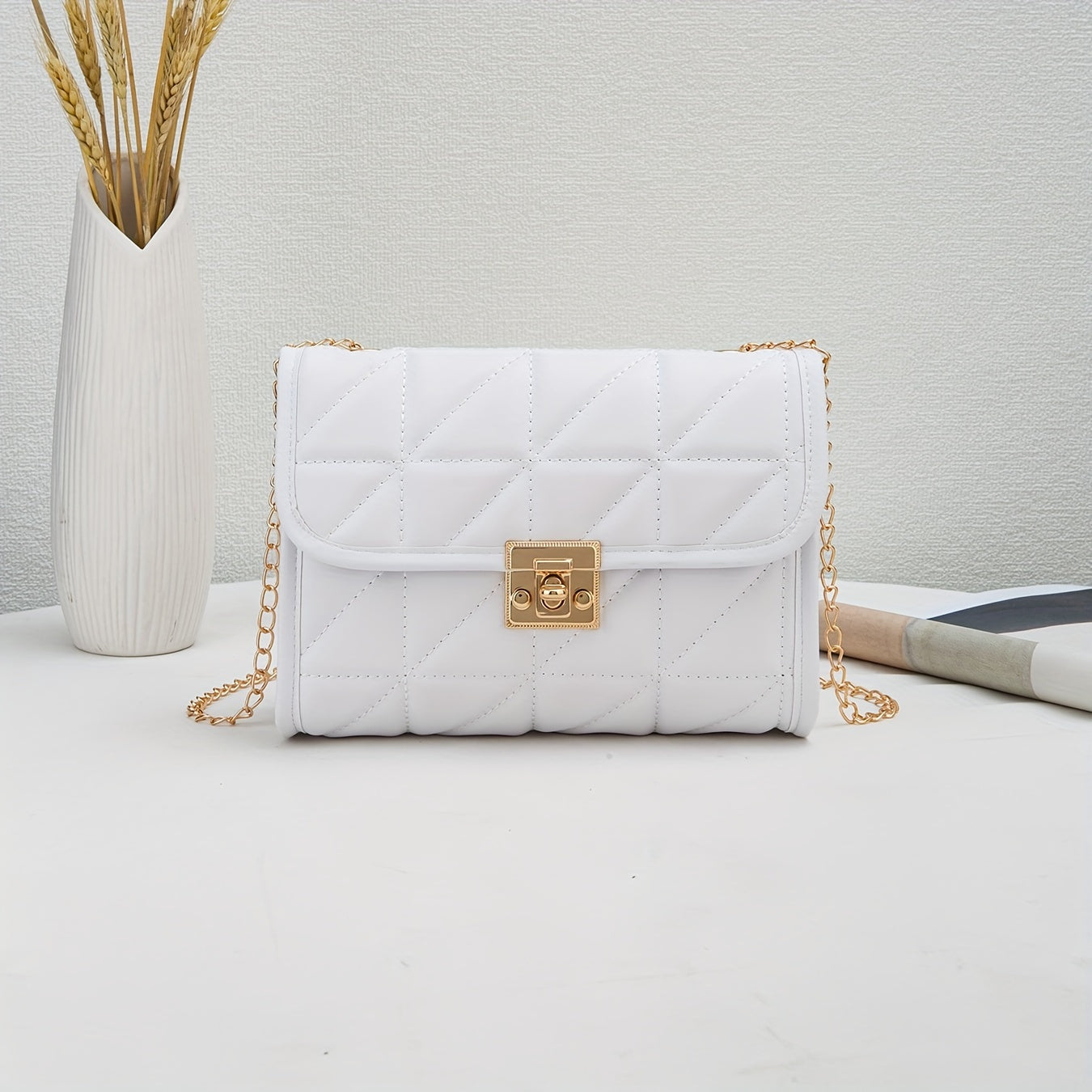 Crossbody Bag for Women Faux Leather Casual Solid Color Daily Commute