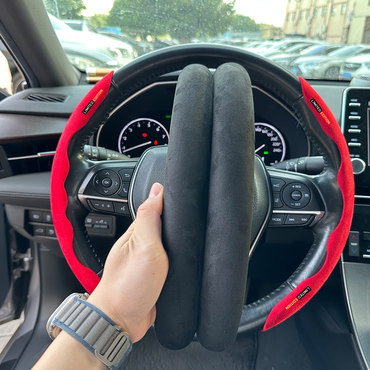 Standard Size Segmented Car Steering Wheel Cover Anti-slip Breathable Durable