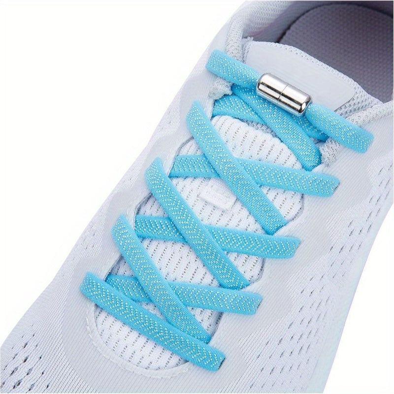 No-Tie Elastic Shoelaces for Kids and Adults, Flexible Easy to Use