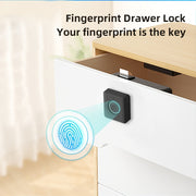ABS Fingerprint Drawer Lock for Cabinets with Easy Installation Battery Operated