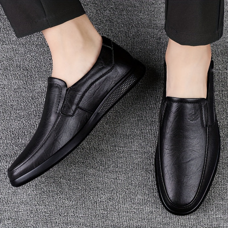Men's Slip-On Loafer College Style PU Leather Rubber Sole Casual Low Top
