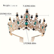 Crystal Princess Crown Tiara for Women Wedding Hair Accessory Rhinestones Gold Metal