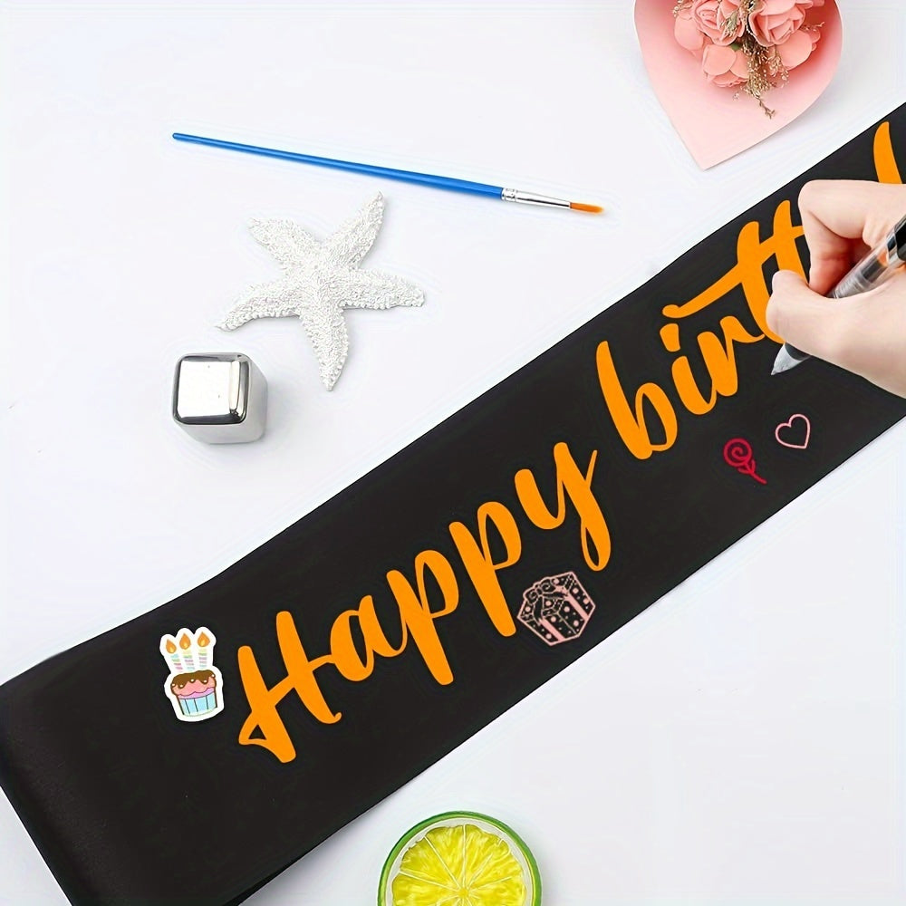 Set of 6 Satin Ribbon Belts for Weddings Birthdays Graduations and DIY Projects in Solid Colors