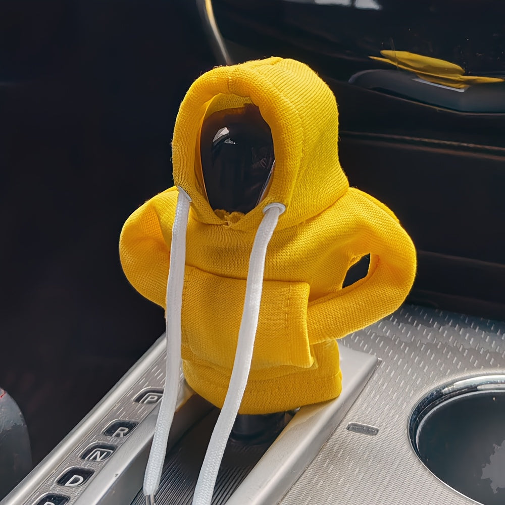 Mini Hoodie Car Gear Shift Cover Polyester Auto Interior Decor Dustproof