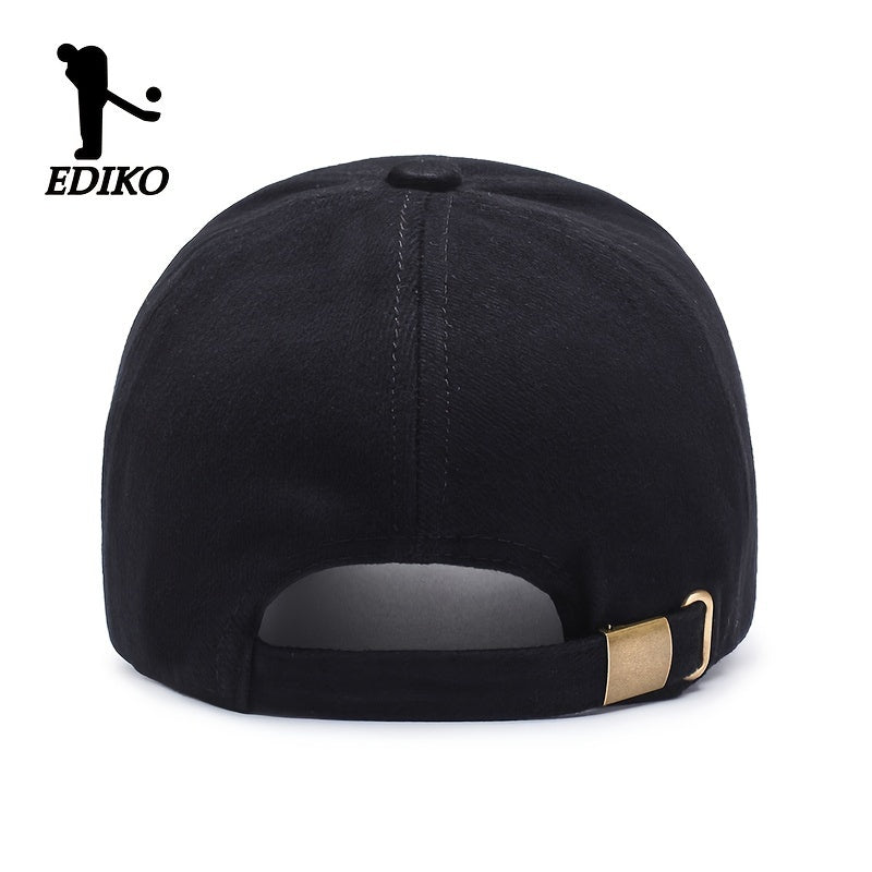 Unisex Black Cotton Baseball Cap Sun Protection Outdoor Casual Sports Adjustable