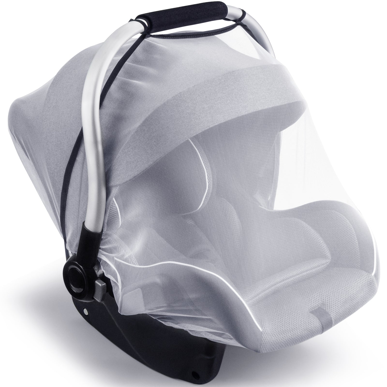 Baby Mosquito Net for Car Seats Strollers Bassinets Breathable White