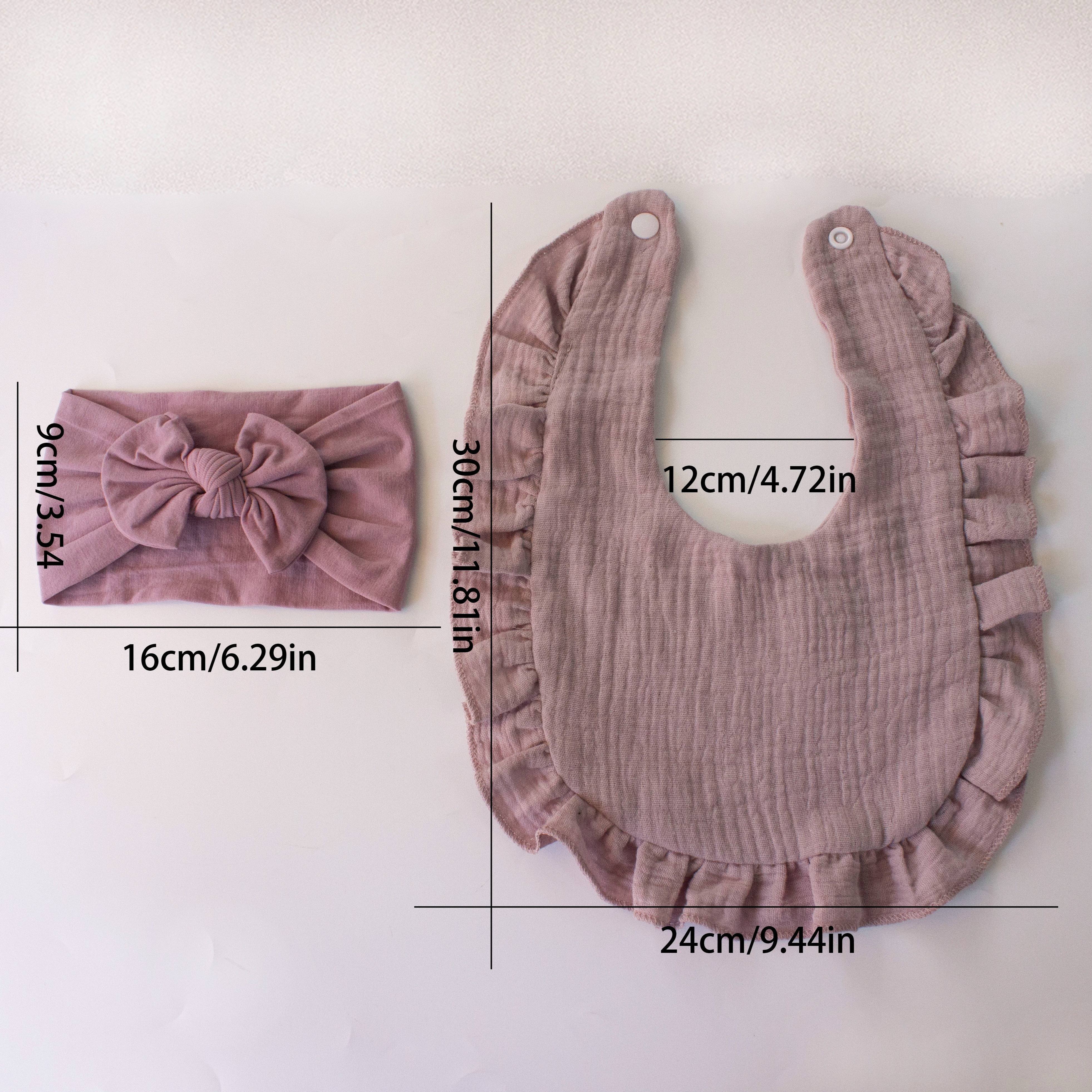 6 ta yumshoq va cho'ziluvchan nylon chaqaloq bosh bog'ichlari to'plami, kamzul va tupurish matolari bilan birga, qiziqarli malika aksessuarlar va bayram sovg'alari uchun ideal.