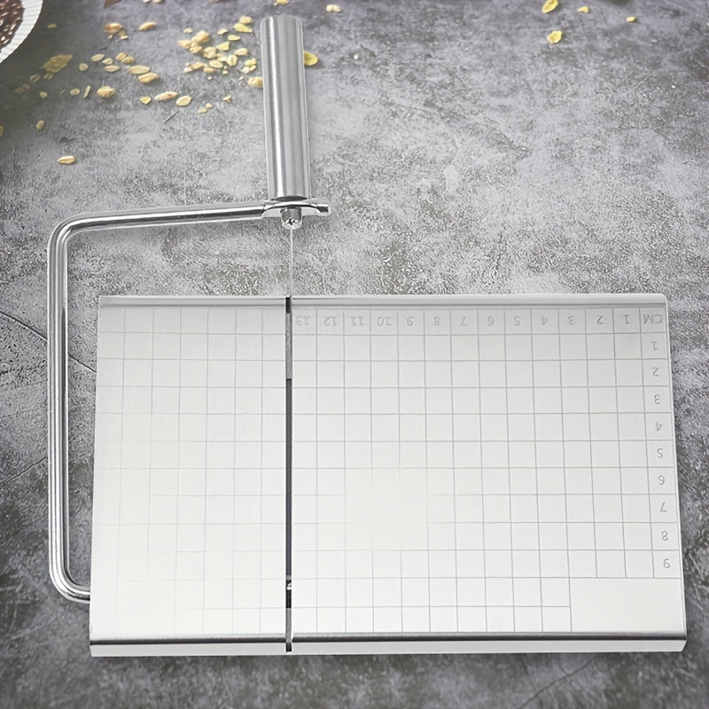 Cheese Slicer with Ergonomic Grip, Adjustable Thickness, Stainless Steel Wire, 5 Replacement Wires