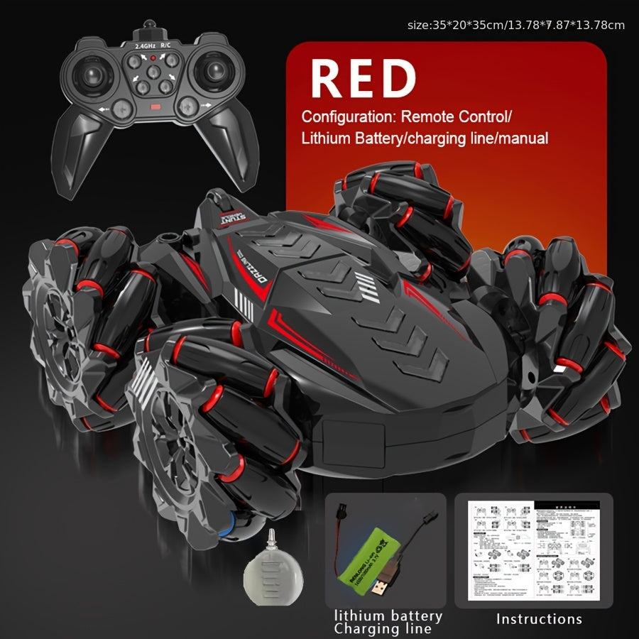 Remote Control Car for Kids 8+ with Drift, Lights, Music, 2.4G Gesture Control