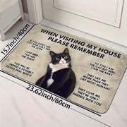 Коврик для кошек из полиэстера с нескользящей поверхностью, моющийся, для входа, ванной, коридора, мягкий вязаный