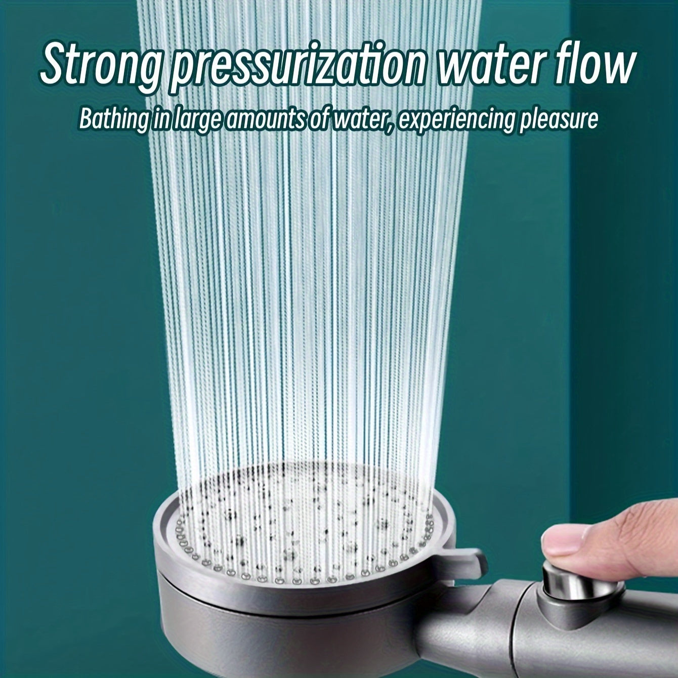 5-Mode Handheld Shower Head Set with On/Off Switch and Universal Connector