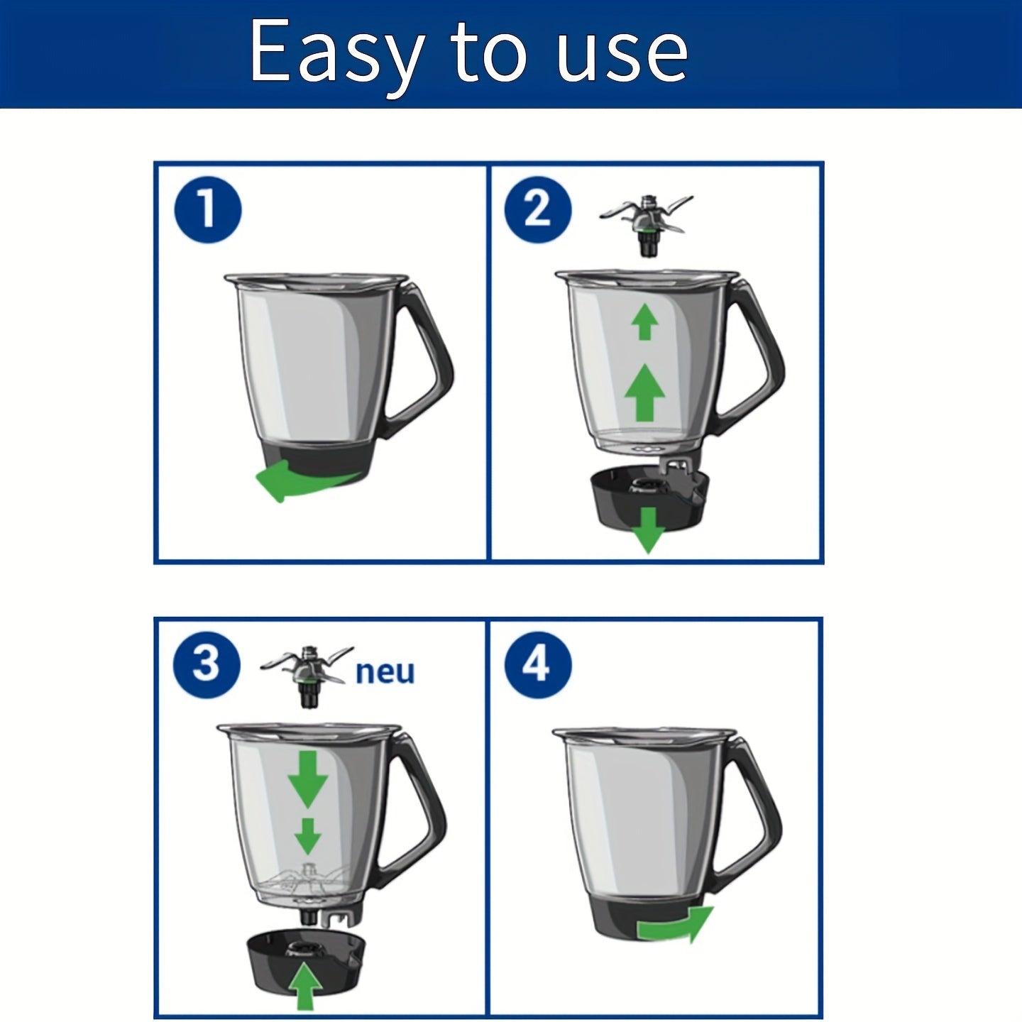 Stainless Steel Replacement Blade for Thermomix TM5 TM6 Mixer Knife