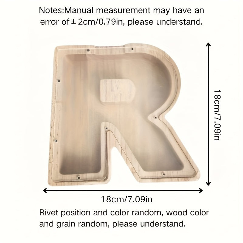 Personalized Wooden Alphabet Letters Set with 26 A-Z Transparent Blocks for Gifts and Home Decor