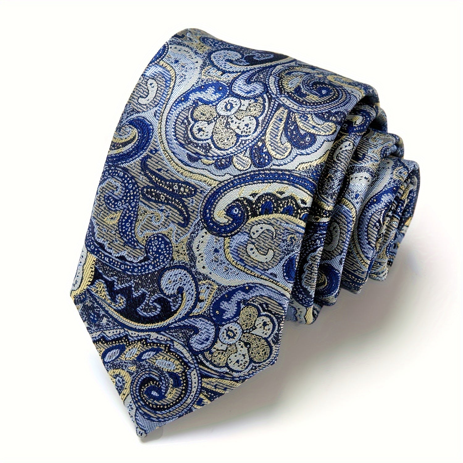 Men's Paisley Floral Necktie for Wedding and Office Wear