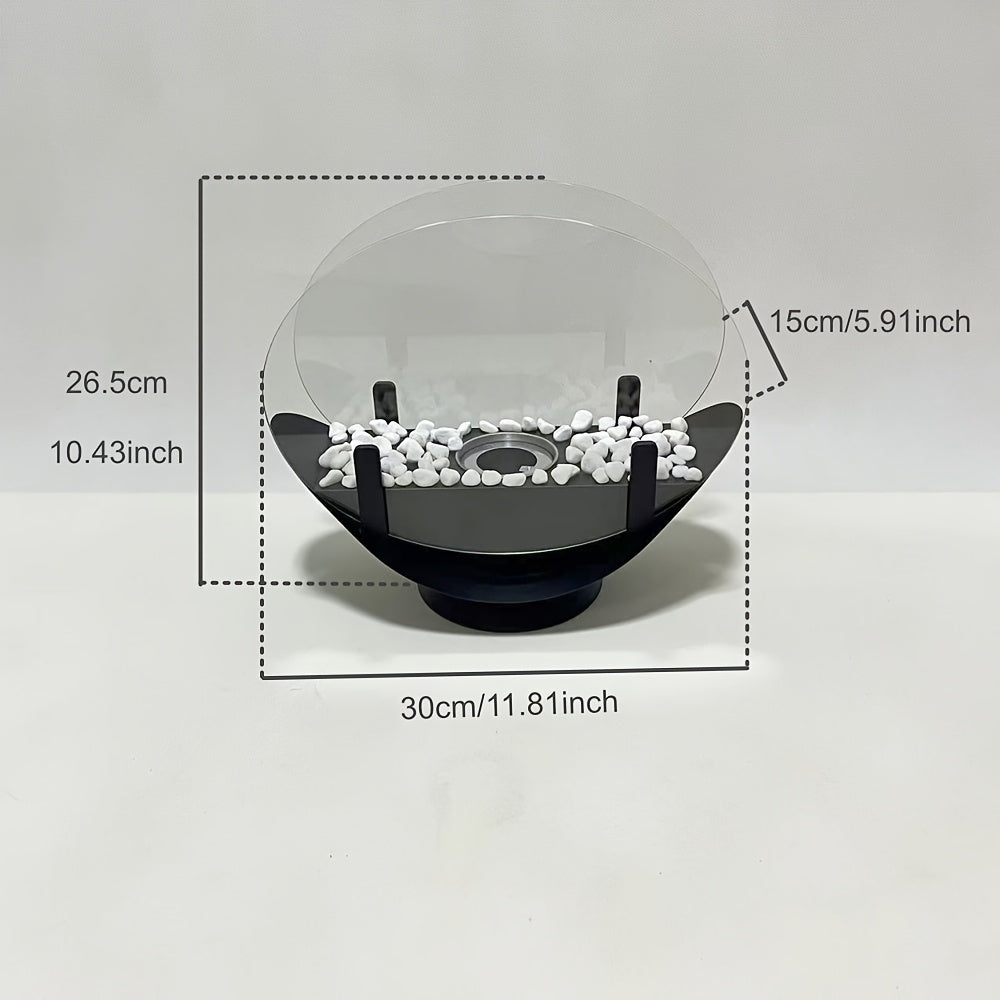 Portable Outdoor Fireplace Sailboat Style Tabletop Heater for Patio Balcony Camping