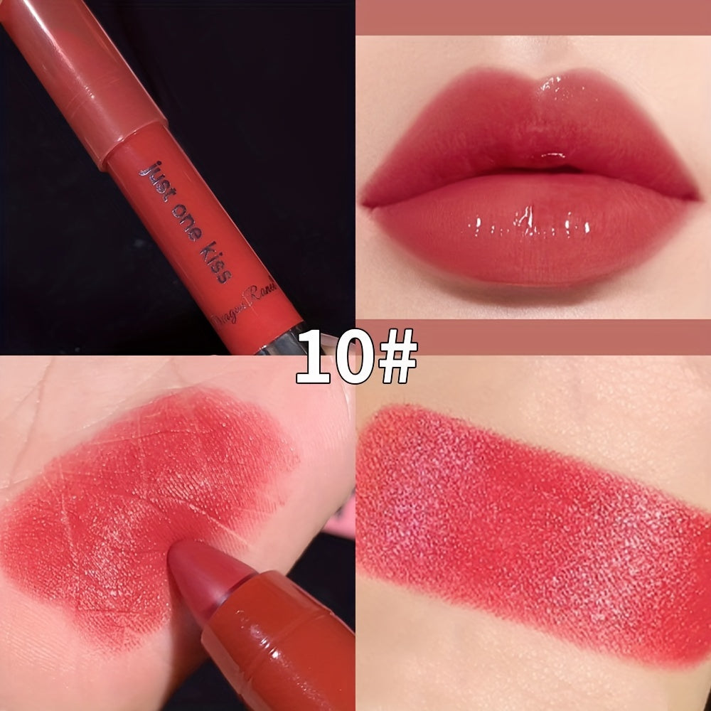Women's Moisturizing Lipstick With Nude Pink Red Brown Colors and Lip Gloss