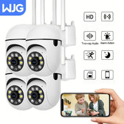 4-Pack Wireless Security Cameras 2MP HD Night Vision Motion Detection Pan-Tilt