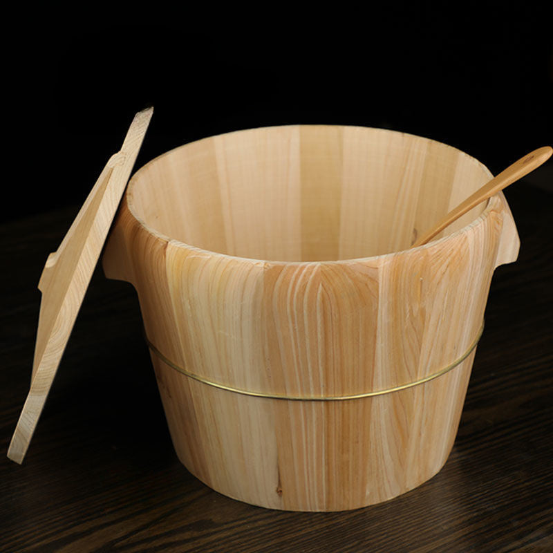 Cesta de vapor de madera para arroz y verduras, herramienta de cocina saludable