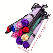 12Pcs Rose Flower Soap Set for Gifting Valentine's Day Weddings Parties Mothers Day