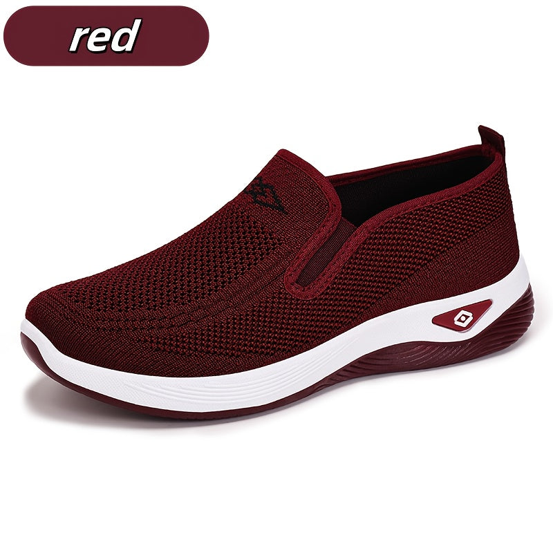Women's Slip-On Sneakers Low Cut Comfort Walking Shoes Breathable Cushioned