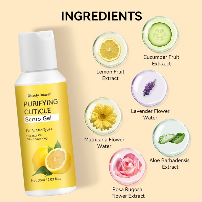 Lemon Aloe Facial Exfoliant for All Skin Types 60ml Hydrating Gentle Scrub