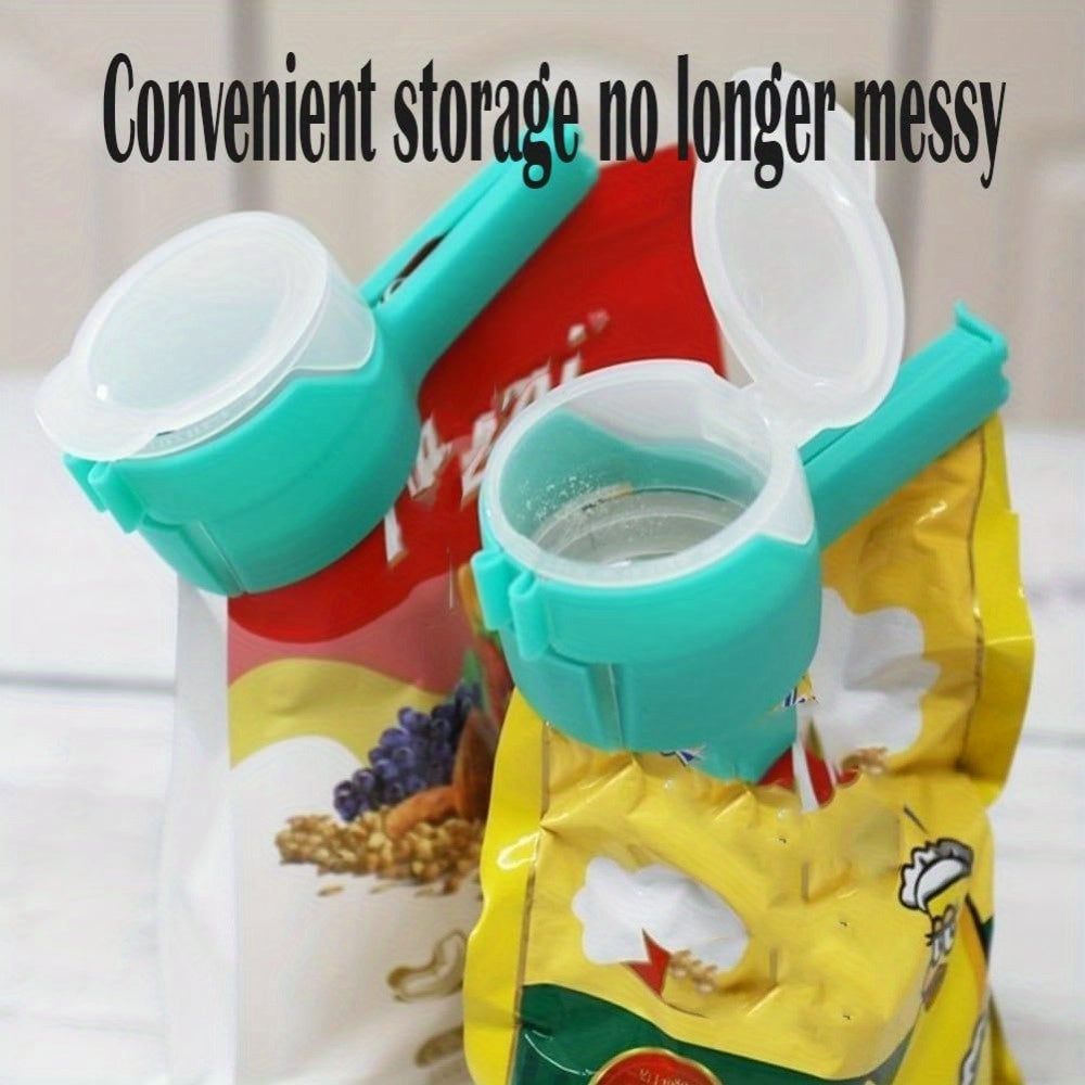 4 piezas de clips reutilizables para bolsas con boquillas vertedoras para sellado de alimentos, gadgets de cocina