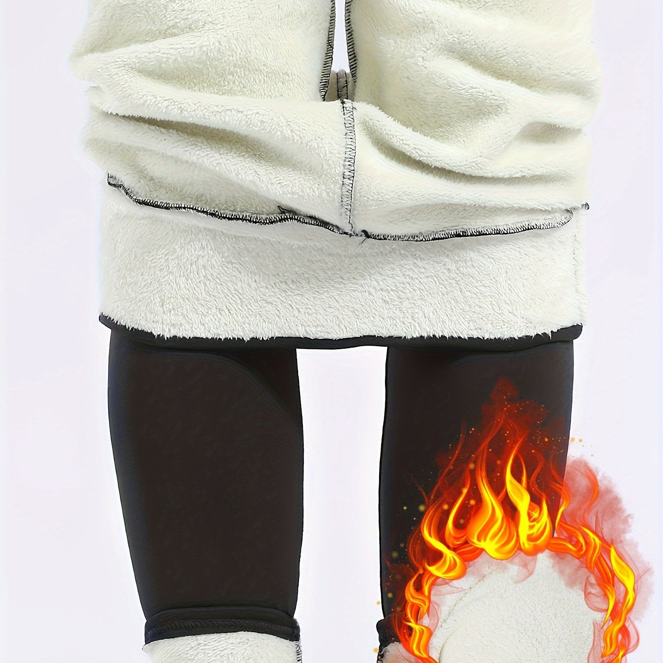 Qish uchun plush termal shimlar, ayollar uchun ichki kiyim va uyqu kiyimlari uchun qulay tor elastik taytlar.