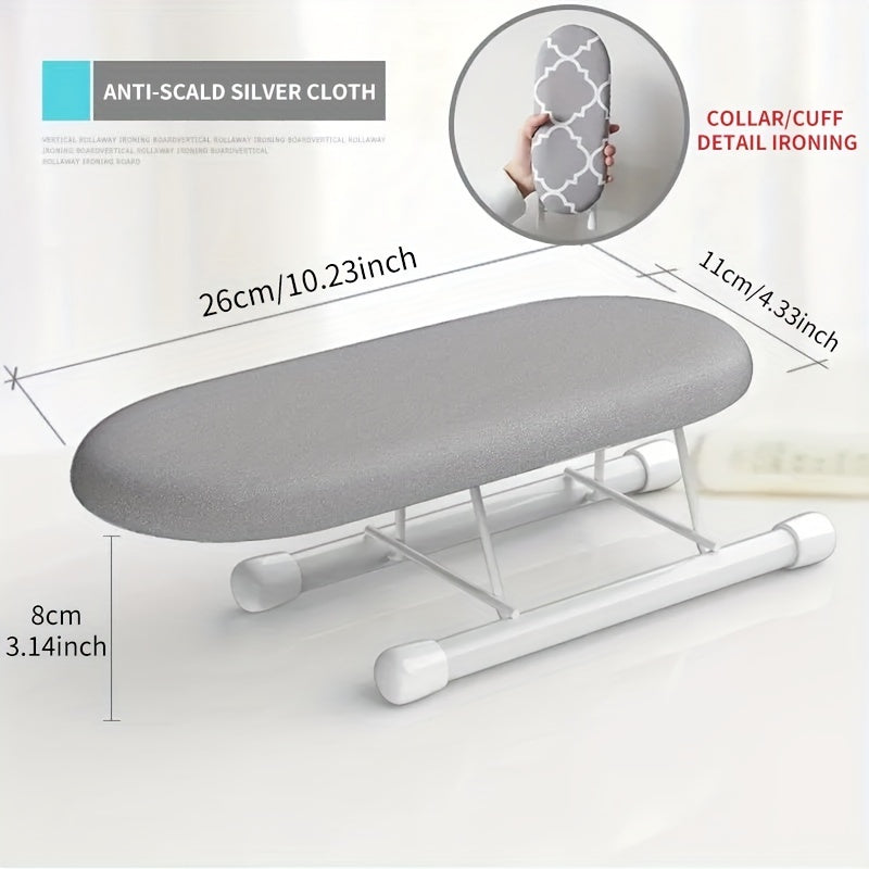 Durable Plastic and Iron Compact Mini Ironing Board for Collars and Cuffs