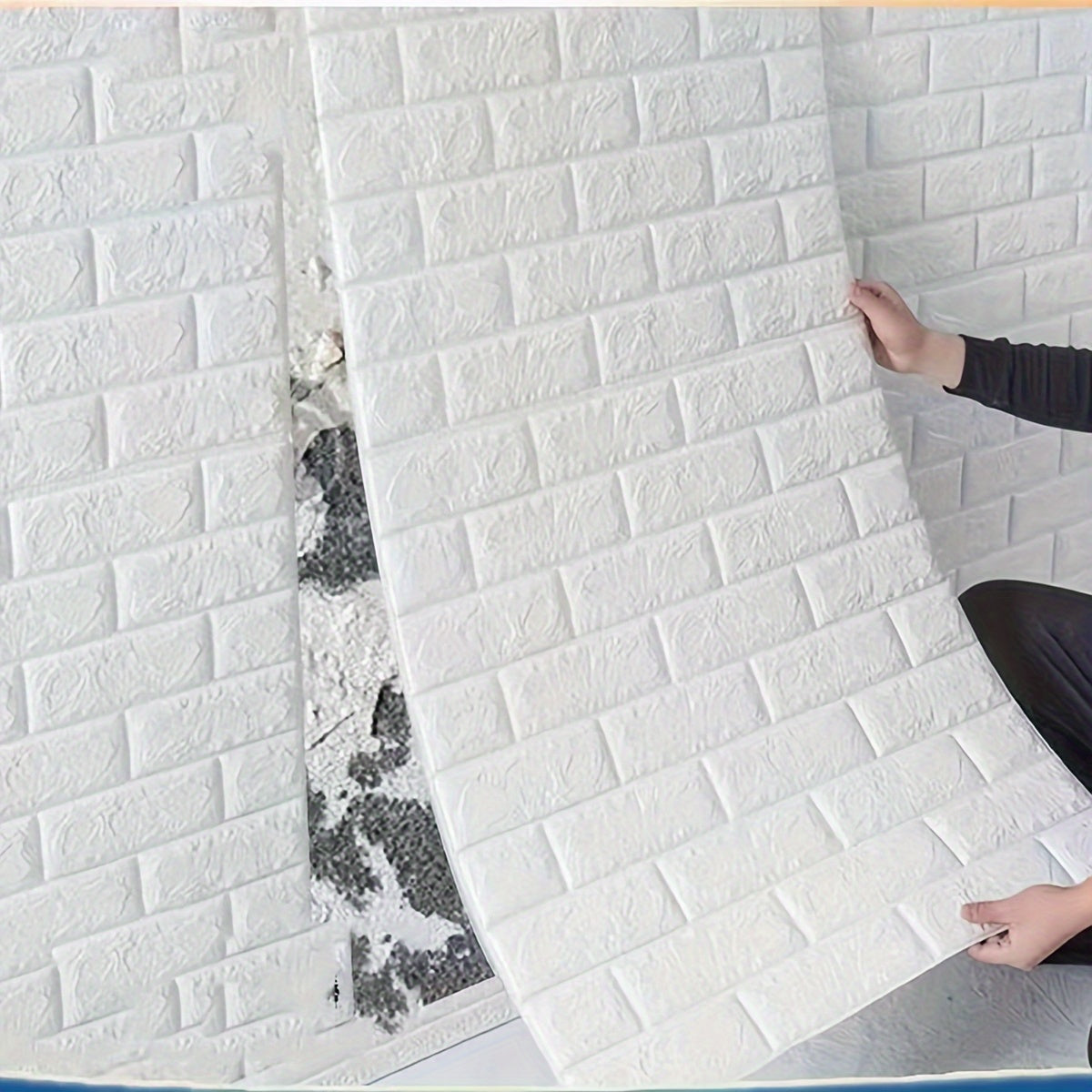 5.0m x 70cm Self-Adhesive Waterproof Brick Wallpaper Matte Finish for Kitchen Living Bathroom Decor