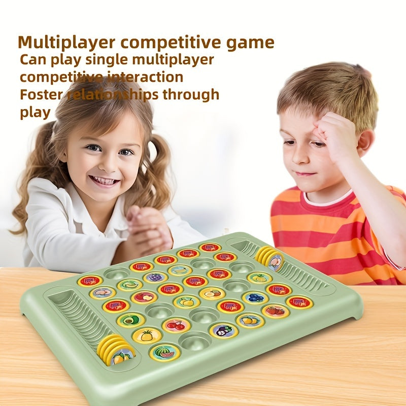 Memory Match Game for Kids 3+ with Fruits and Animals Durable ABS Green