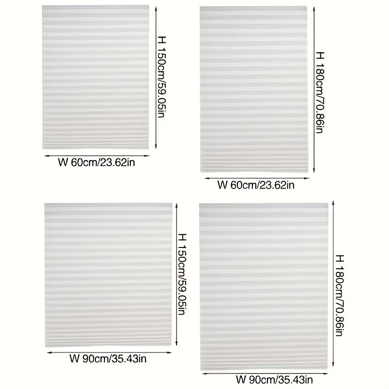 Cortinas plisadas blackout para dormitorio y sala de estar, fácil de subir y bajar, bloqueo de luz, privacidad