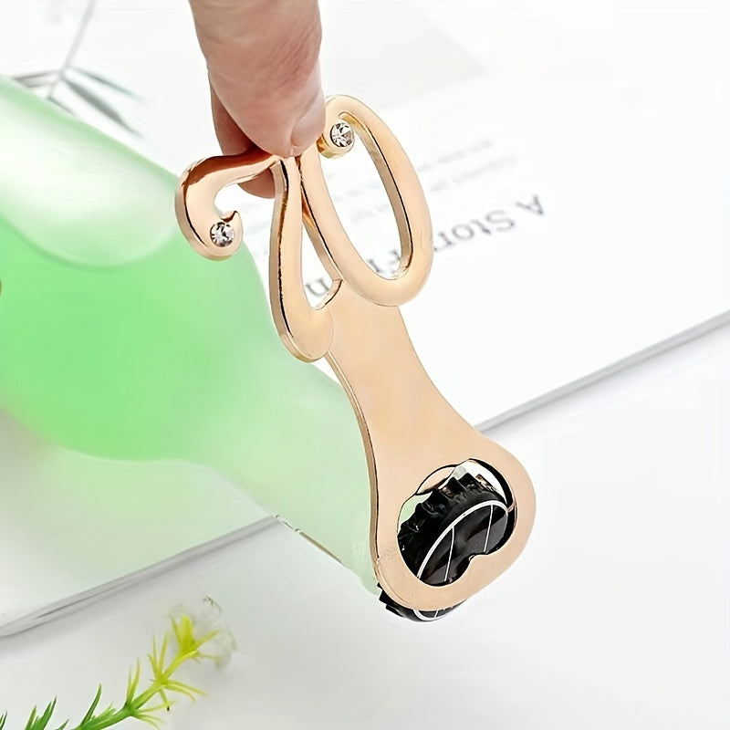 Golden Metal 70th Birthday Beer Bottle Opener for Parties and Celebrations