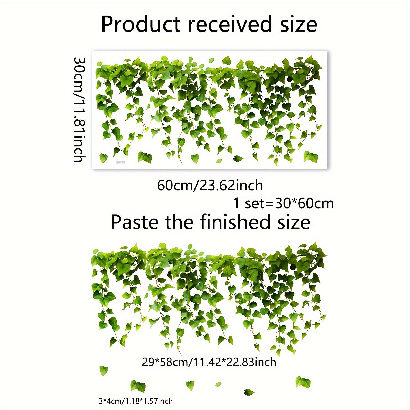 Contemporary Leaf Vine Privacy Window Film Double-Sided Reusable PVC Sticker