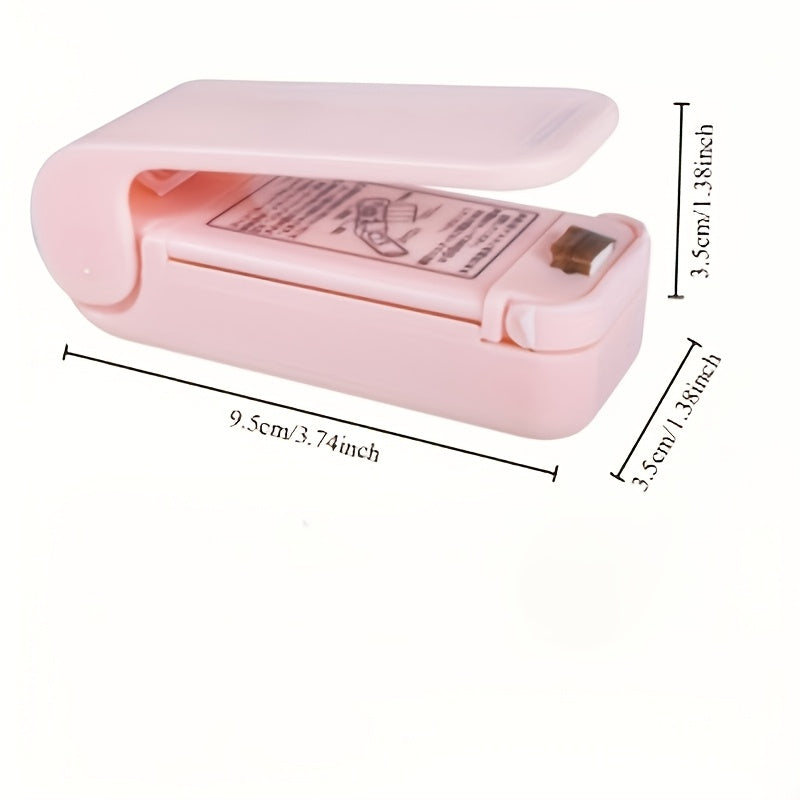 Mini máquina selladora portátil para bolsas de plástico para snacks, operada manualmente, no recargable, con batería AA disponible en 1, 2 o 3 piezas