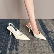 Women Pointed High Heeled Shoes Spring Autumn Elegant Slip-On