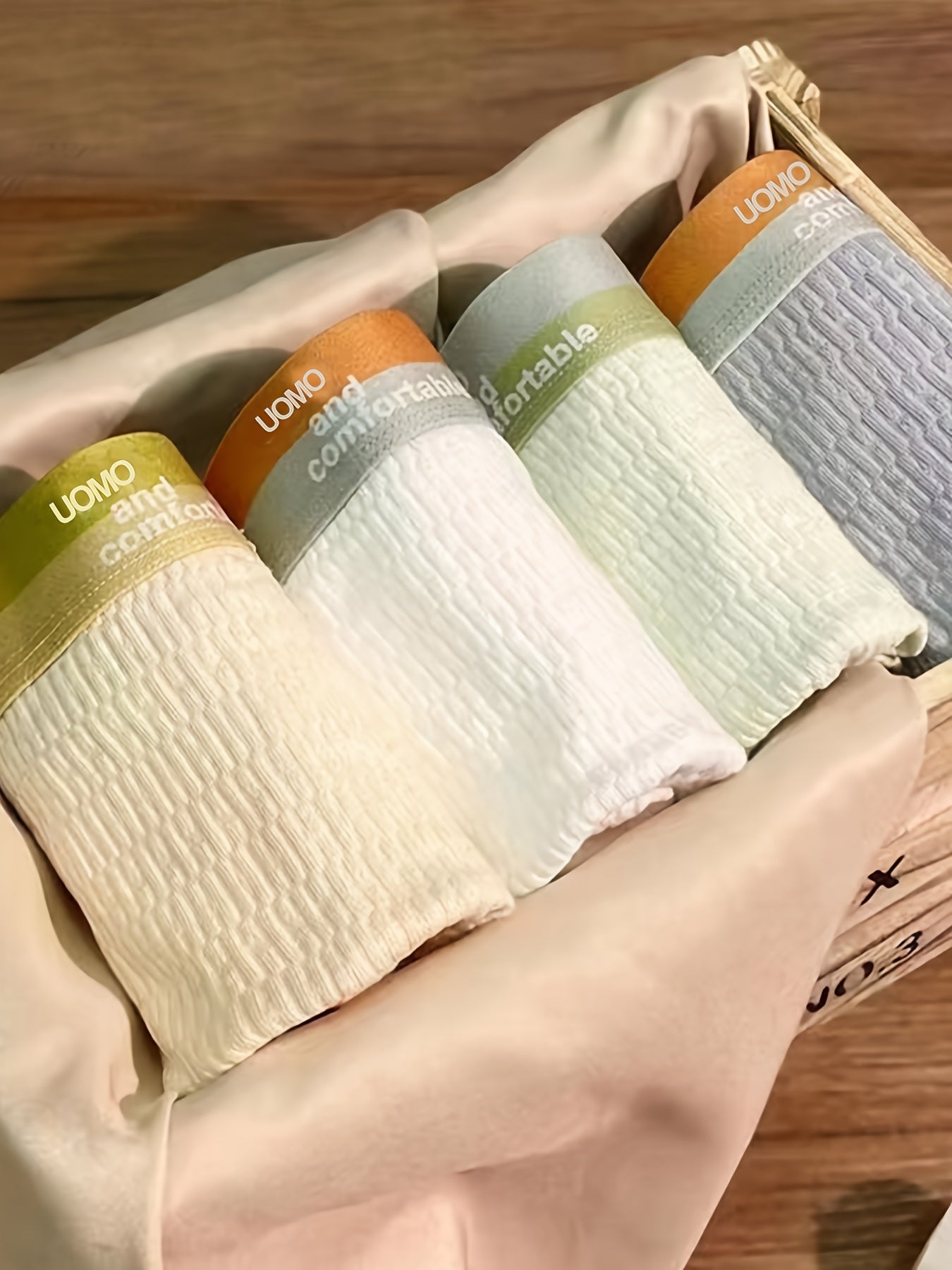 Men's Cotton Boxer Briefs 3 Pack Breathable Soft Stretch Casual Underwear