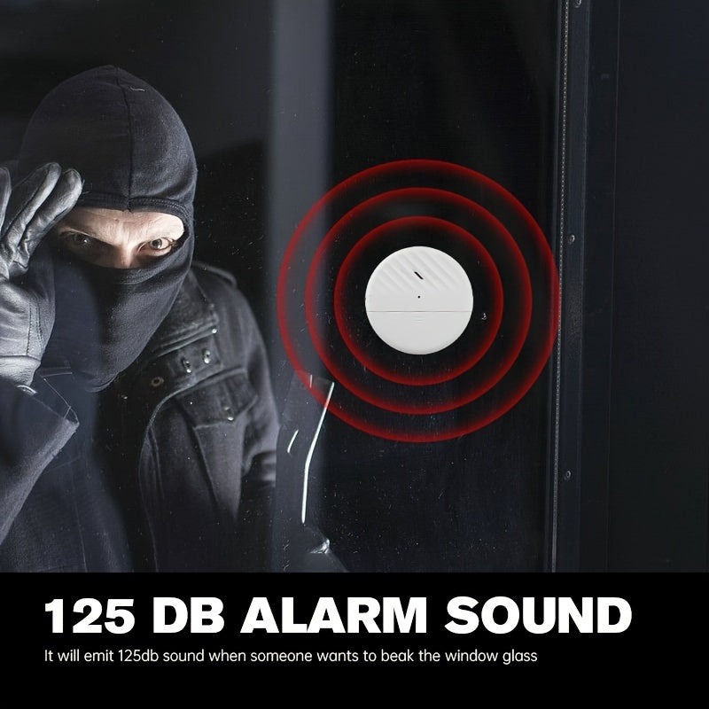 Vibration Alarm Sensor 125dB Glass Breakage Anti-theft Security Earthquake Warning Home Safety